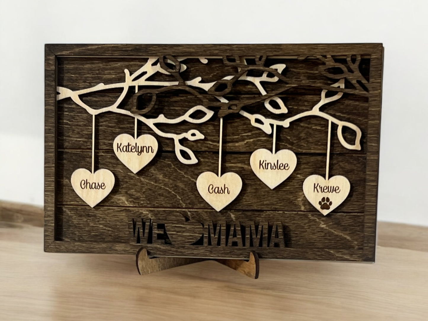 Family Hearts Sign