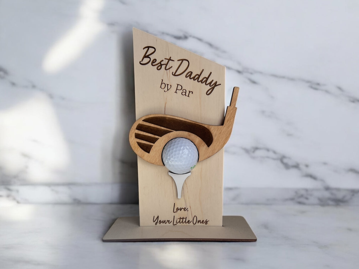Golf Ball Holder- Golden Pecan