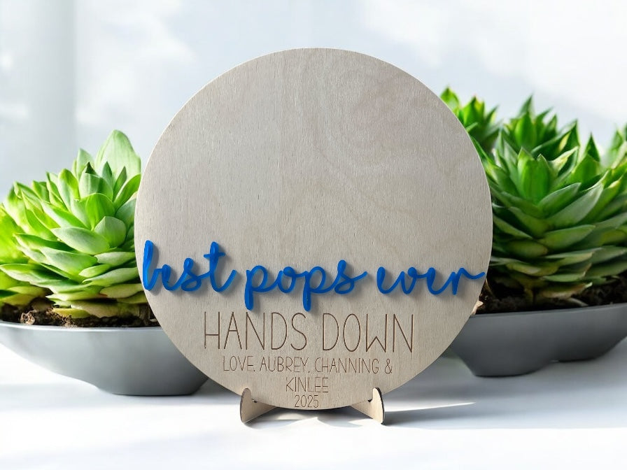 Personalized Hands Down Handprint Sign