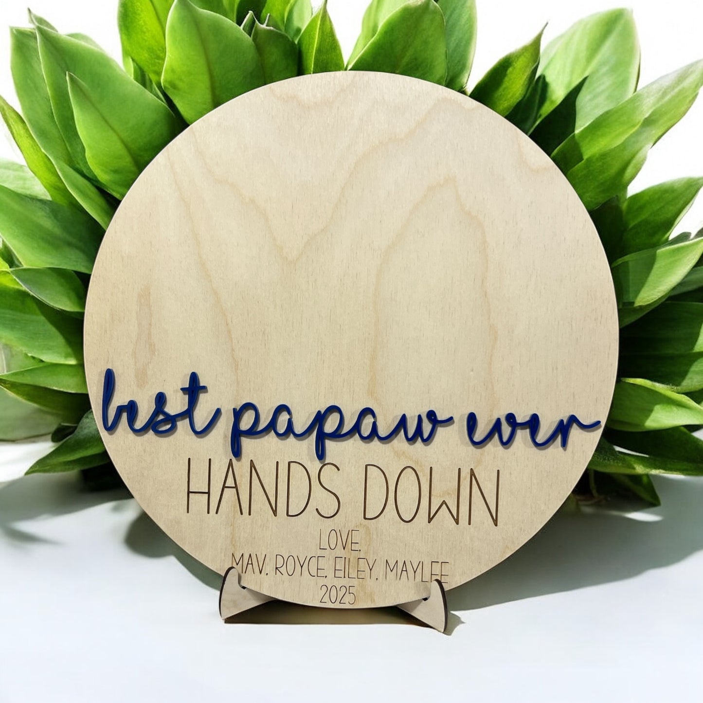 Personalized Hands Down Handprint Sign