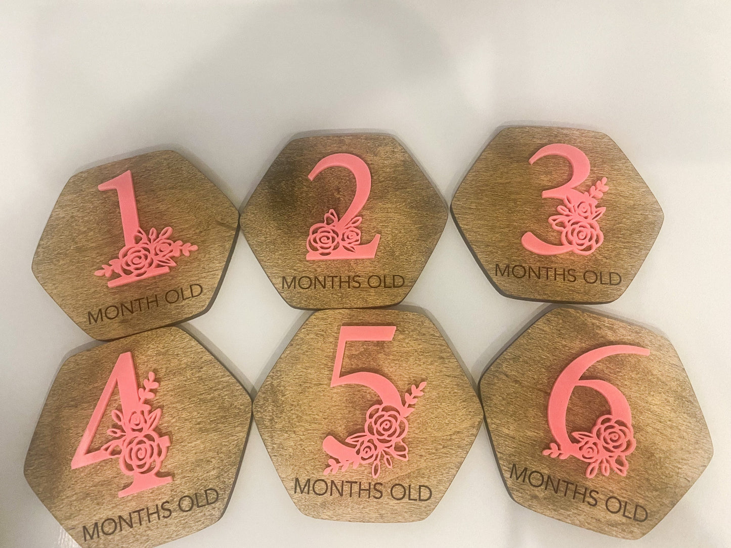 Wood Baby Monthly Milestone, Baby Shower Gifts, Gift for New Mom, Monthly Markers, Custom Milestones, New Baby Gift, Personalized Gifts
