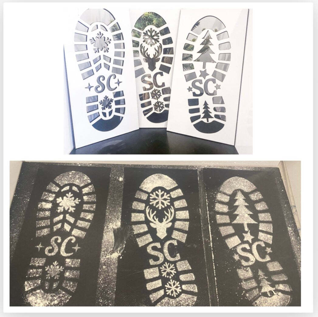 Santa Footprints, Santa Boot Stencils, Night Before Christmas Ideas, New Traditional Christmas Ideas, Activities for Children, New Baby Idea