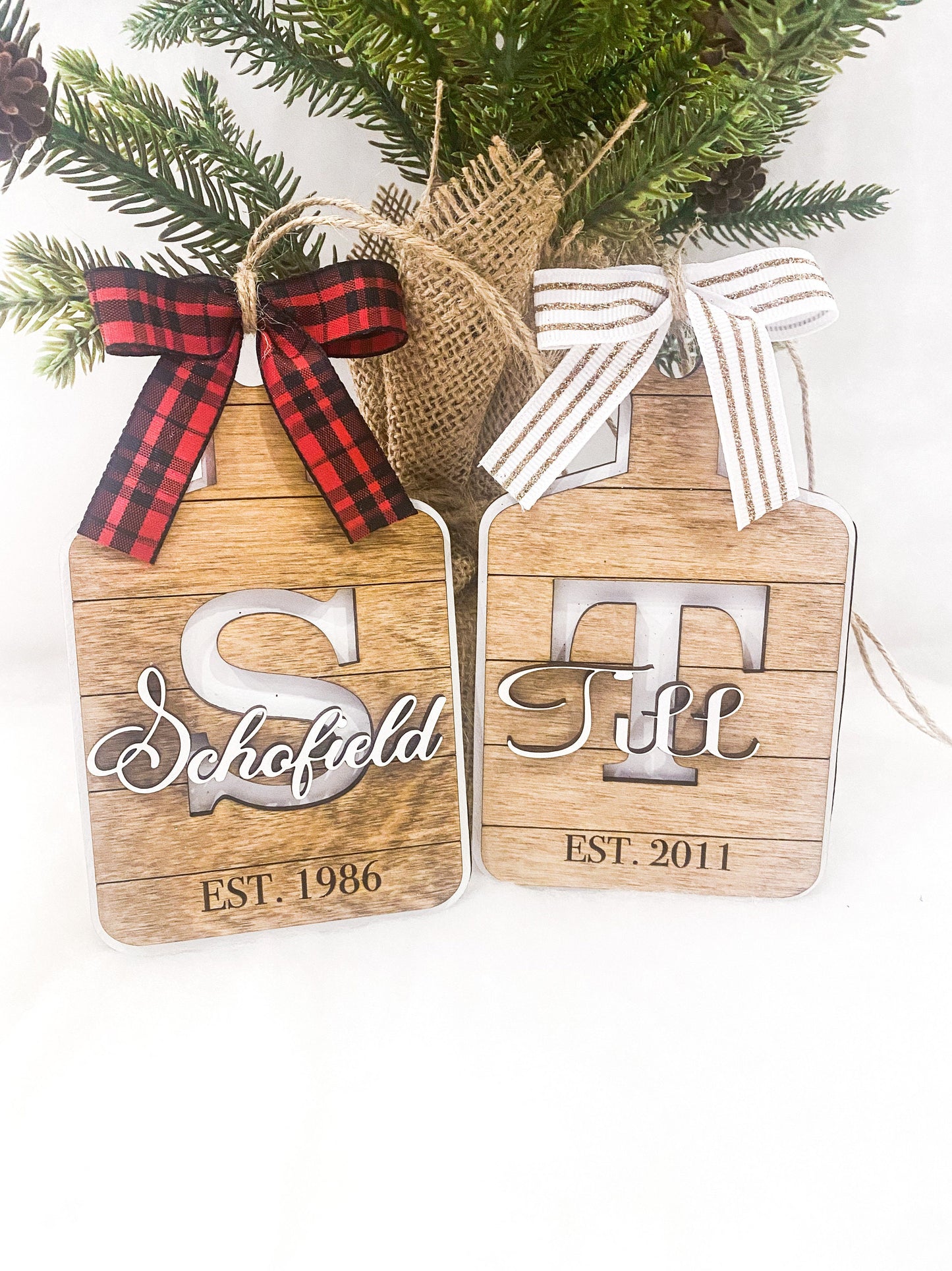 Personalized Cutting Board Ornament, Gift for Her, New Home Gift, Last Name Ornament, Monogram Ornament, Custom Ornament, Gift Ideas