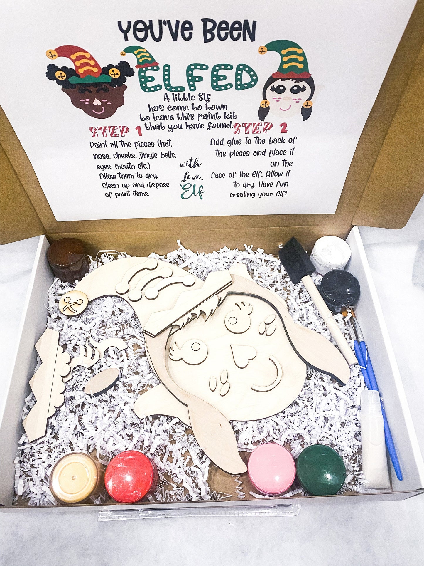 ELF DIY Paint Kit, DIY Activites, Paint Kit for Kids, Christmas Paint Kit, Church Activities, Christmas Party kit, School Paint Kits,Elf Fun