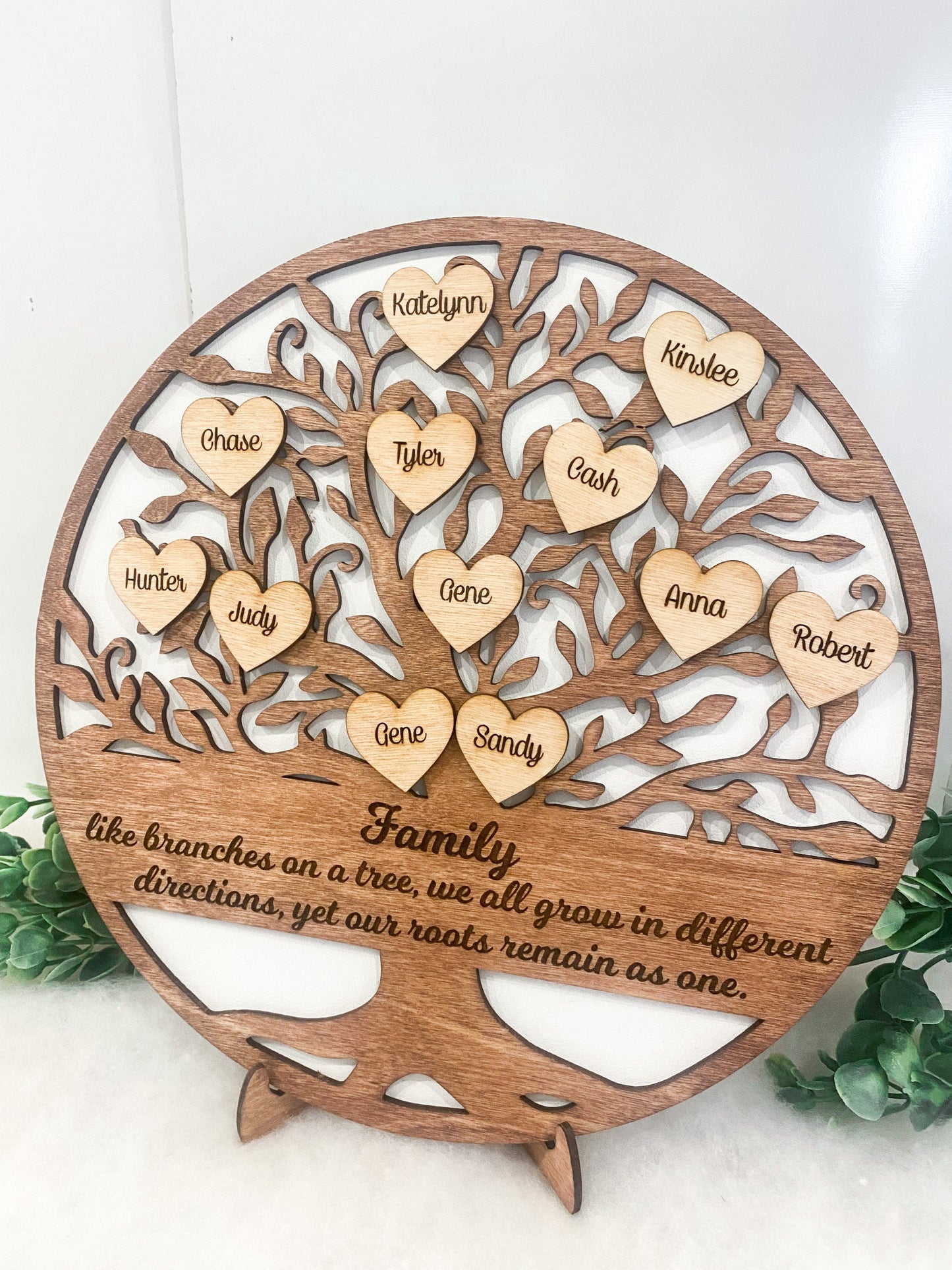 Wooden Family Tree Sign, Gift for Her, Personalized Mother's Day Gift, Mother's Day Gift, Gift for Grandma, Family Tree Sign, Gift for Mom