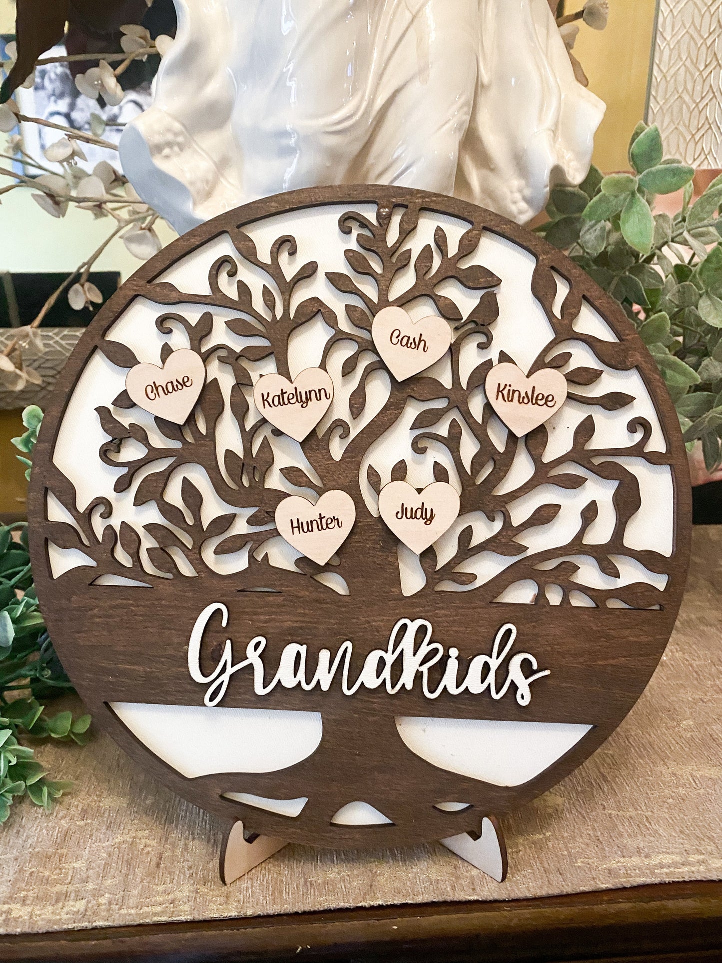 Wooden Family Tree Sign, Gift for Her, Personalized Family Sign, Mother's Day Gift, Gift for Grandma, Family Tree Sign, Gift for Mom