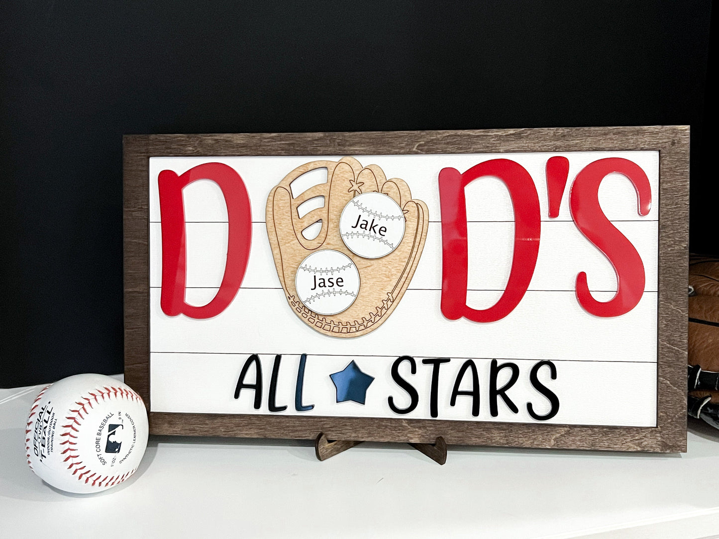 Personalized Baseball Softball Sign, Father's Day 2025, Sports Frame, Gift for Him, Home Run Sign, All Stars Sign, Custom Sports Signs