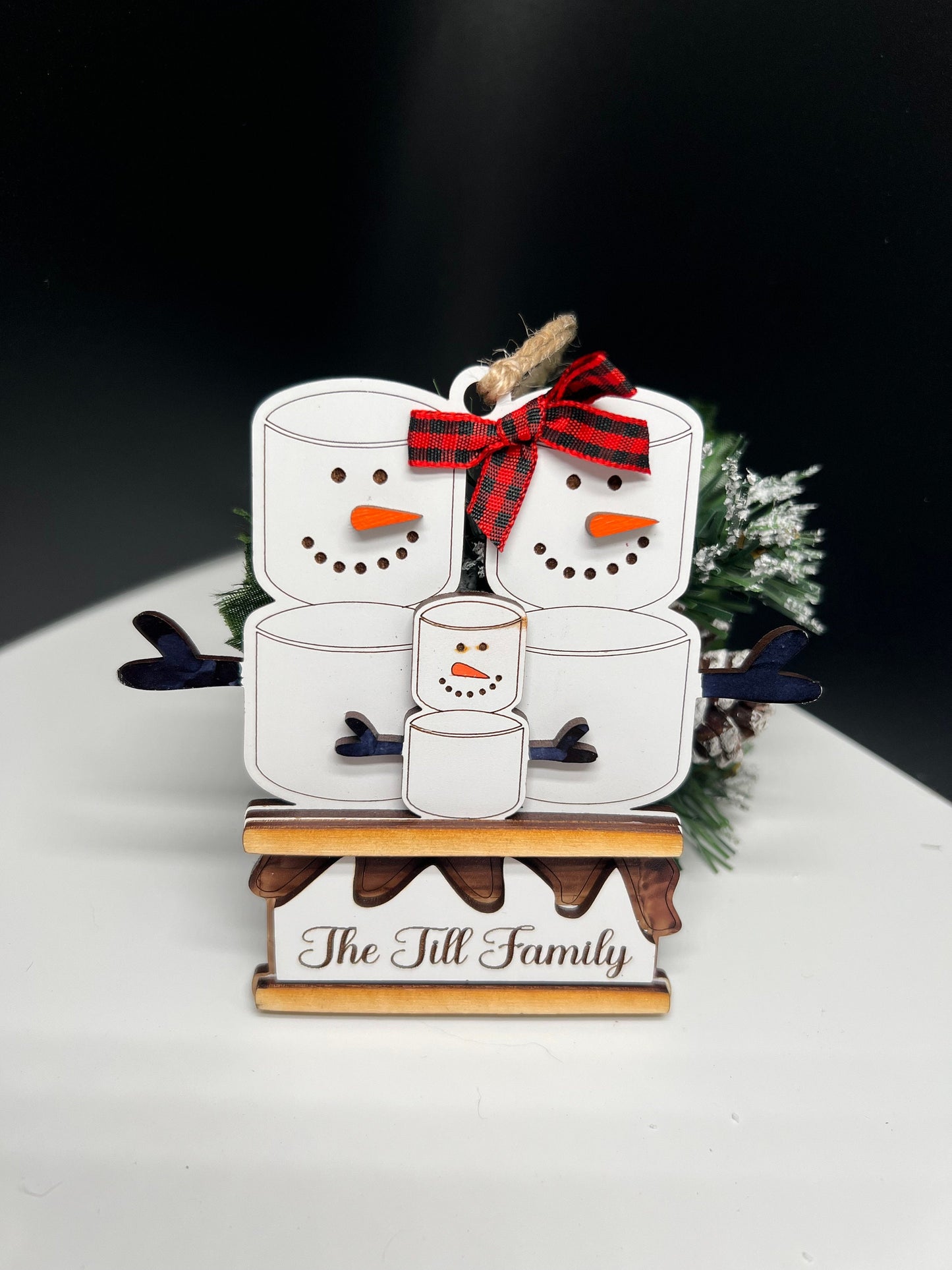 Personalized S'more Family Ornament, Personalized Christmas Ornament, Custom Family Ornament, First Christmas Ornament, Christmas Tree Decor