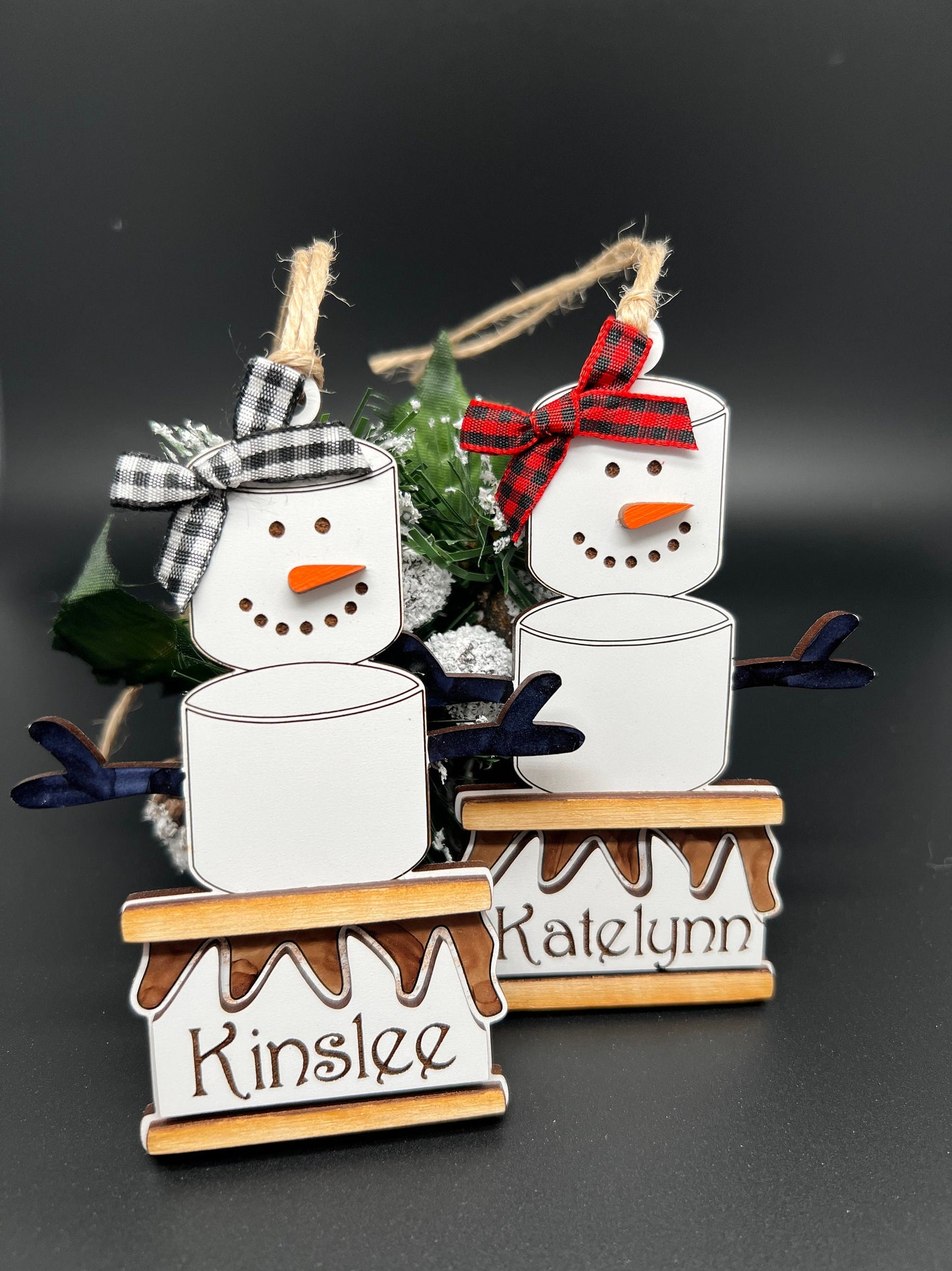 Personalized S'more Christmas Ornament, Personalized Christmas Family Ornament, Christmas Gift ideas, Christmas Tree Decor, Custom Ornament
