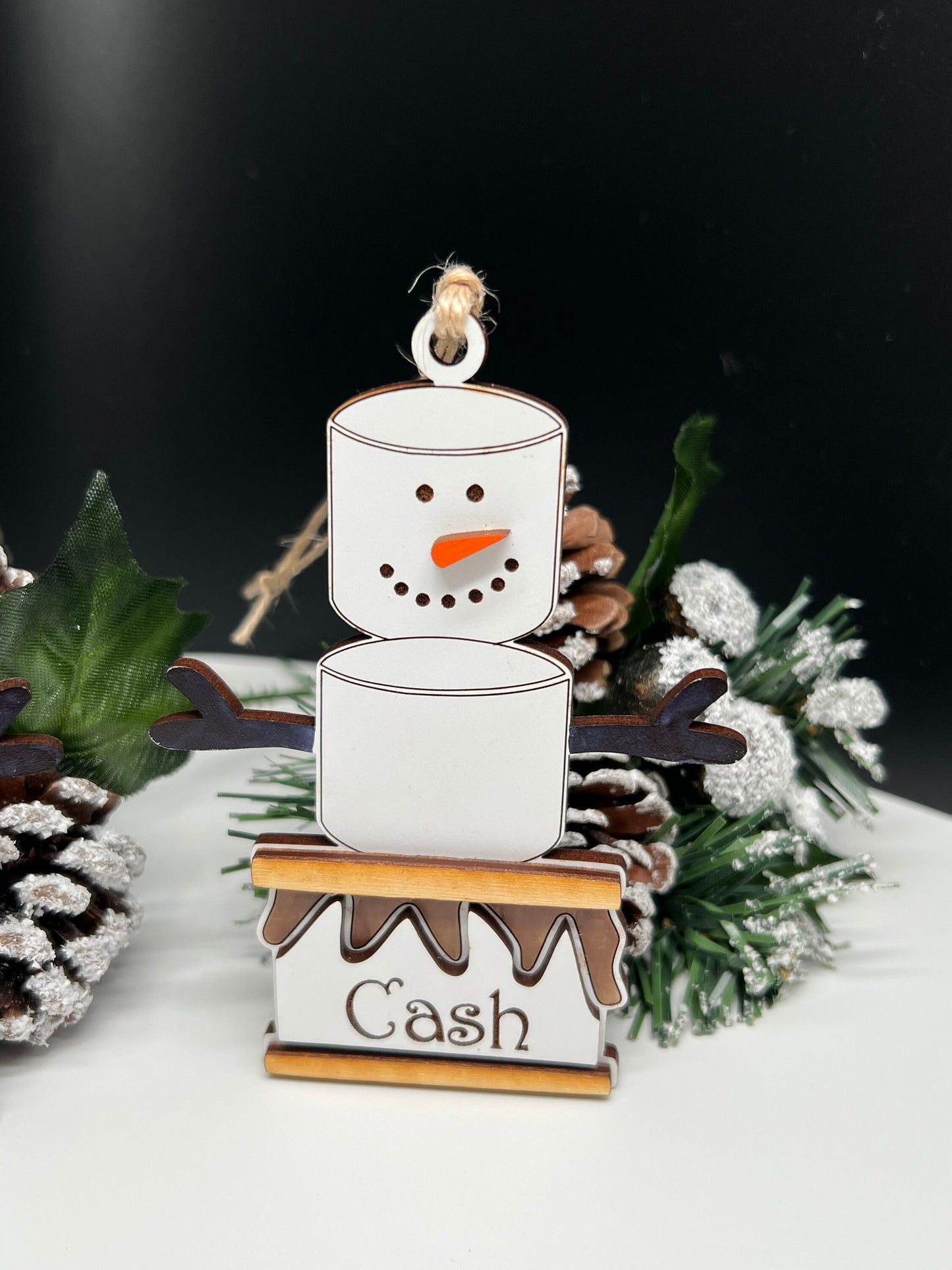 Personalized S'more Christmas Ornament, Personalized Christmas Family Ornament, Christmas Gift ideas, Christmas Tree Decor, Custom Ornament