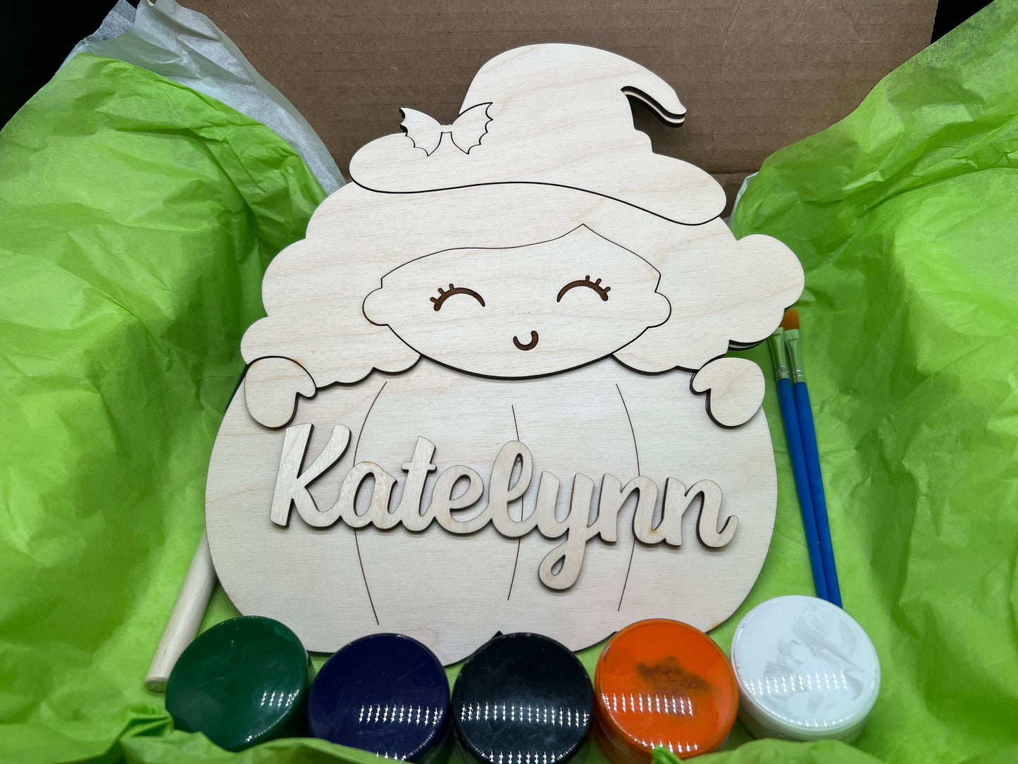 Personalized DIY Halloween Paint Kit, Halloween Kit for Kids, Craft kits for Homeschool/After-school, Weekend Activities, Birthday Party Kit