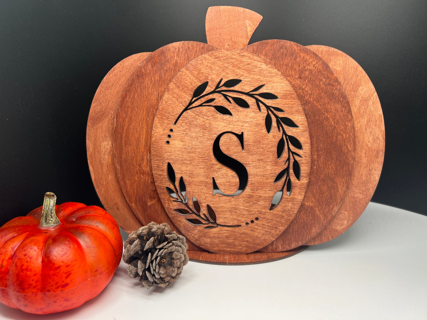Pumpkin Initial Candle Holder, Fall/Autumn Decor, Monogram Pumpkin Gift, Home Decor, Light up Candle Holder, Halloween Decor, Pumpkin Decor