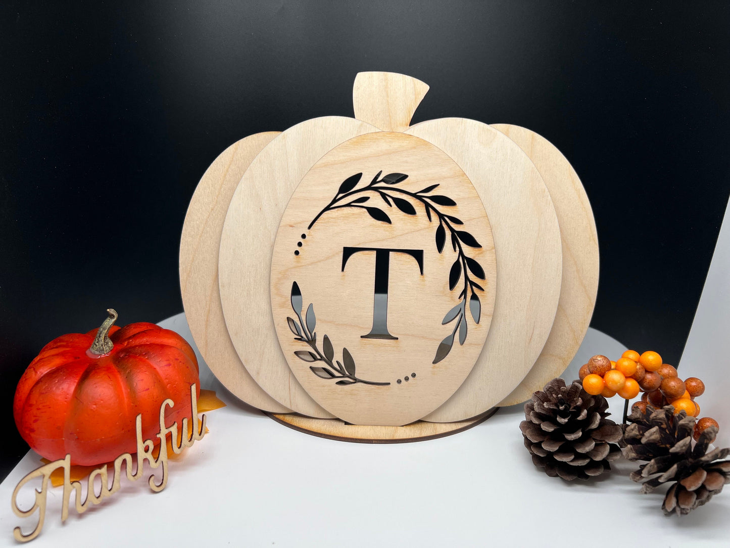 Pumpkin Initial Candle Holder, Fall/Autumn Decor, Monogram Pumpkin Gift, Home Decor, Light up Candle Holder, Halloween Decor, Pumpkin Decor