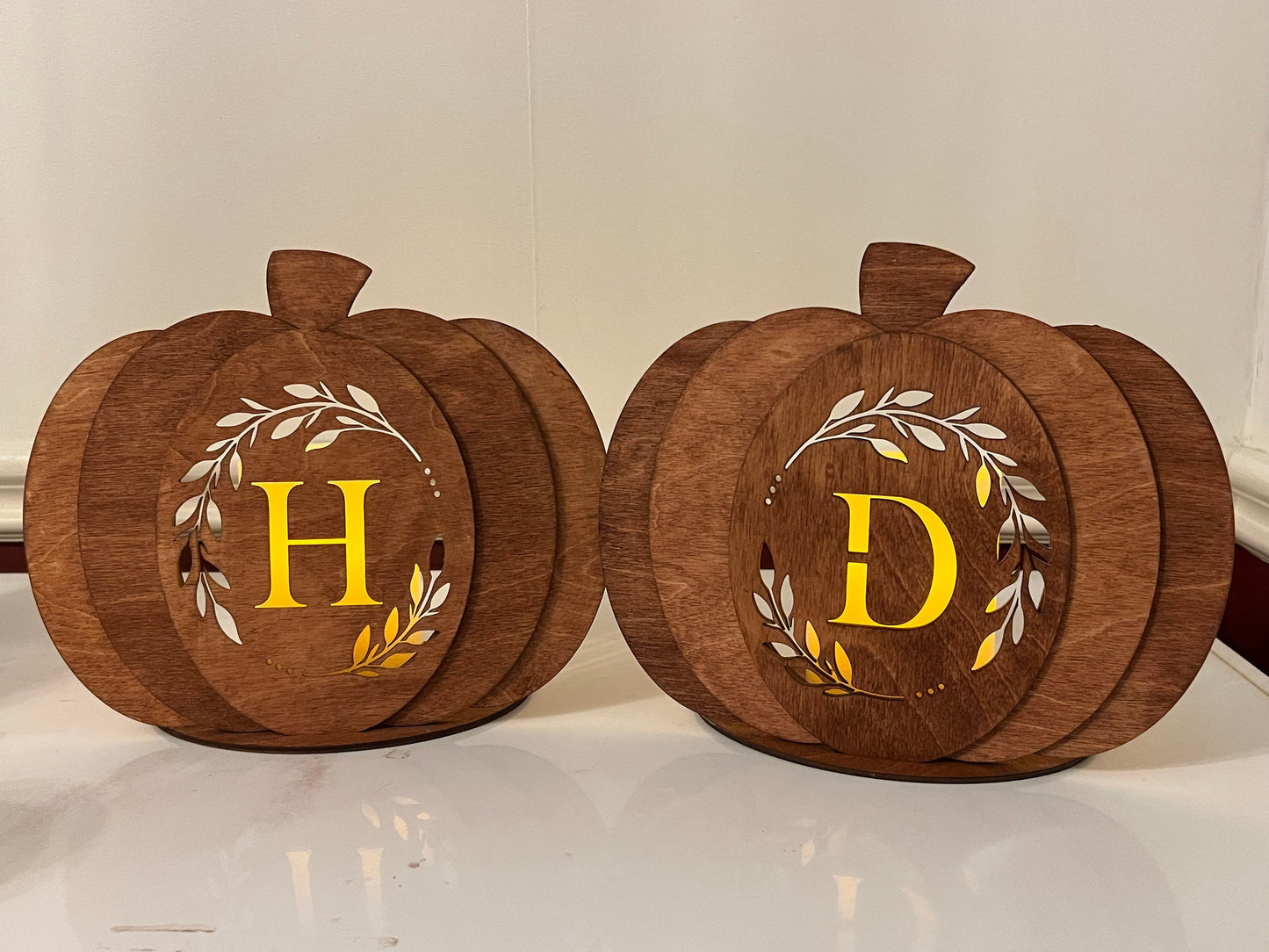 Pumpkin Initial Candle Holder, Fall/Autumn Decor, Monogram Pumpkin Gift, Home Decor, Light up Candle Holder, Halloween Decor, Pumpkin Decor