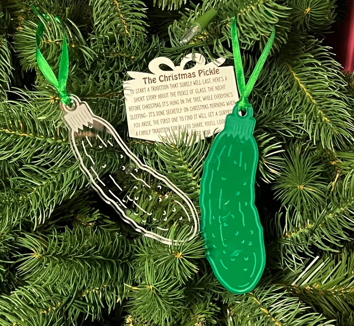 The Christmas Tree Pickle Ornament, German Tradition, Pickle Ornament, Christmas Ornament Game, Christmas Tree Game, Pickle Ornament Game