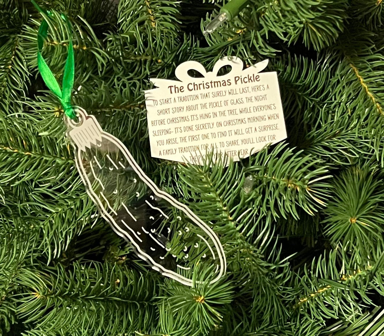 The Christmas Tree Pickle Ornament, German Tradition, Pickle Ornament, Christmas Ornament Game, Christmas Tree Game, Pickle Ornament Game