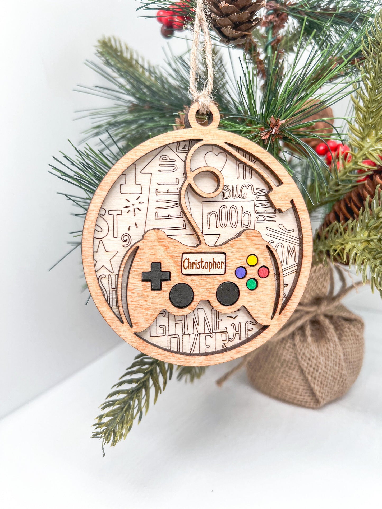 Personalized Game Controller Ornament, Gamer Gift, Gift for Gamer, Controller Ornament, Gift for son, Gift for him, Gift for her,Custom Gift