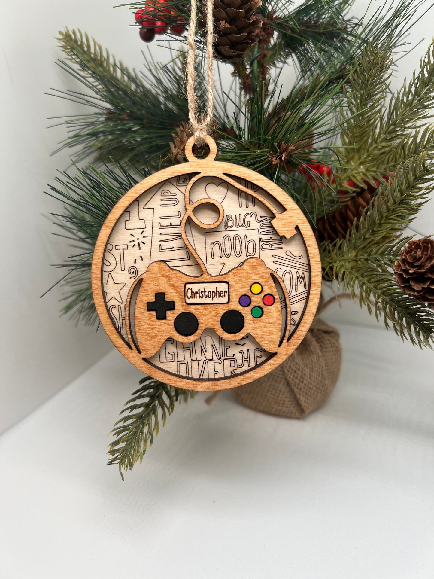 Personalized Game Controller Ornament, Gamer Gift, Gift for Gamer, Controller Ornament, Gift for son, Gift for him, Gift for her,Custom Gift