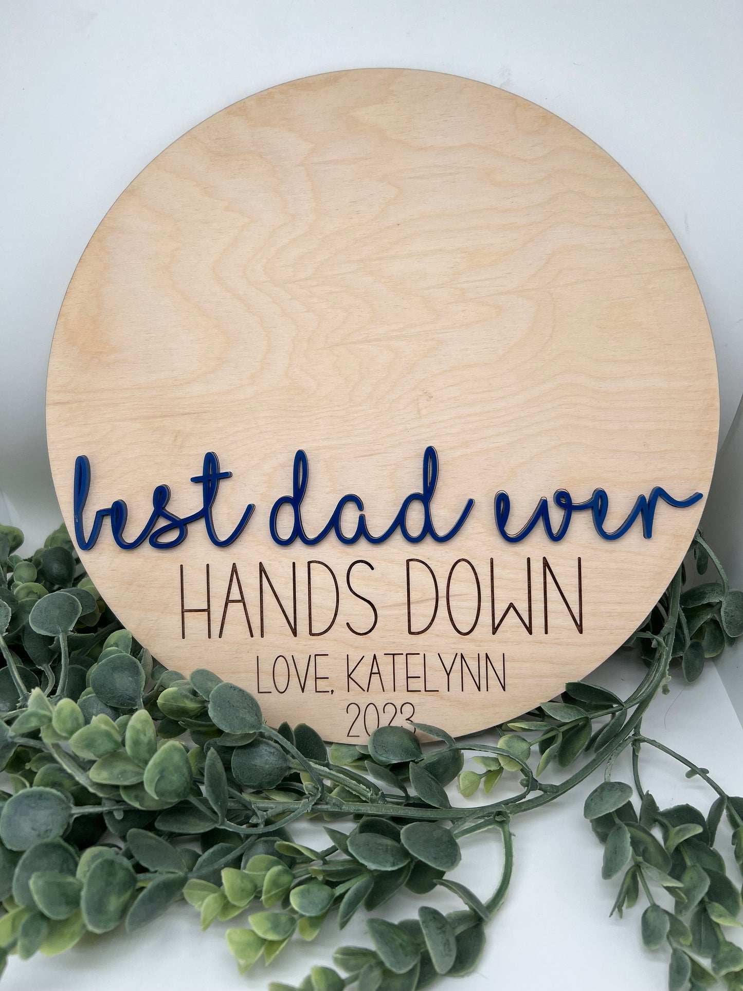 Hands Down Handprint Sign for Dad, Father's Day Gift for Dad, Personalized Handprint Gift for Dad/Grandpa/New Dad, Custom Handprint Sign