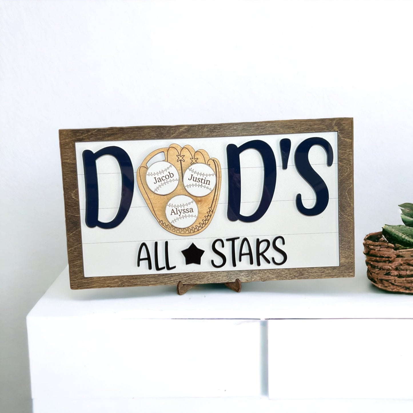 Personalized Baseball Softball Sign, Father's Day 2025, Sports Frame, Gift for Him, Home Run Sign, All Stars Sign, Custom Sports Signs