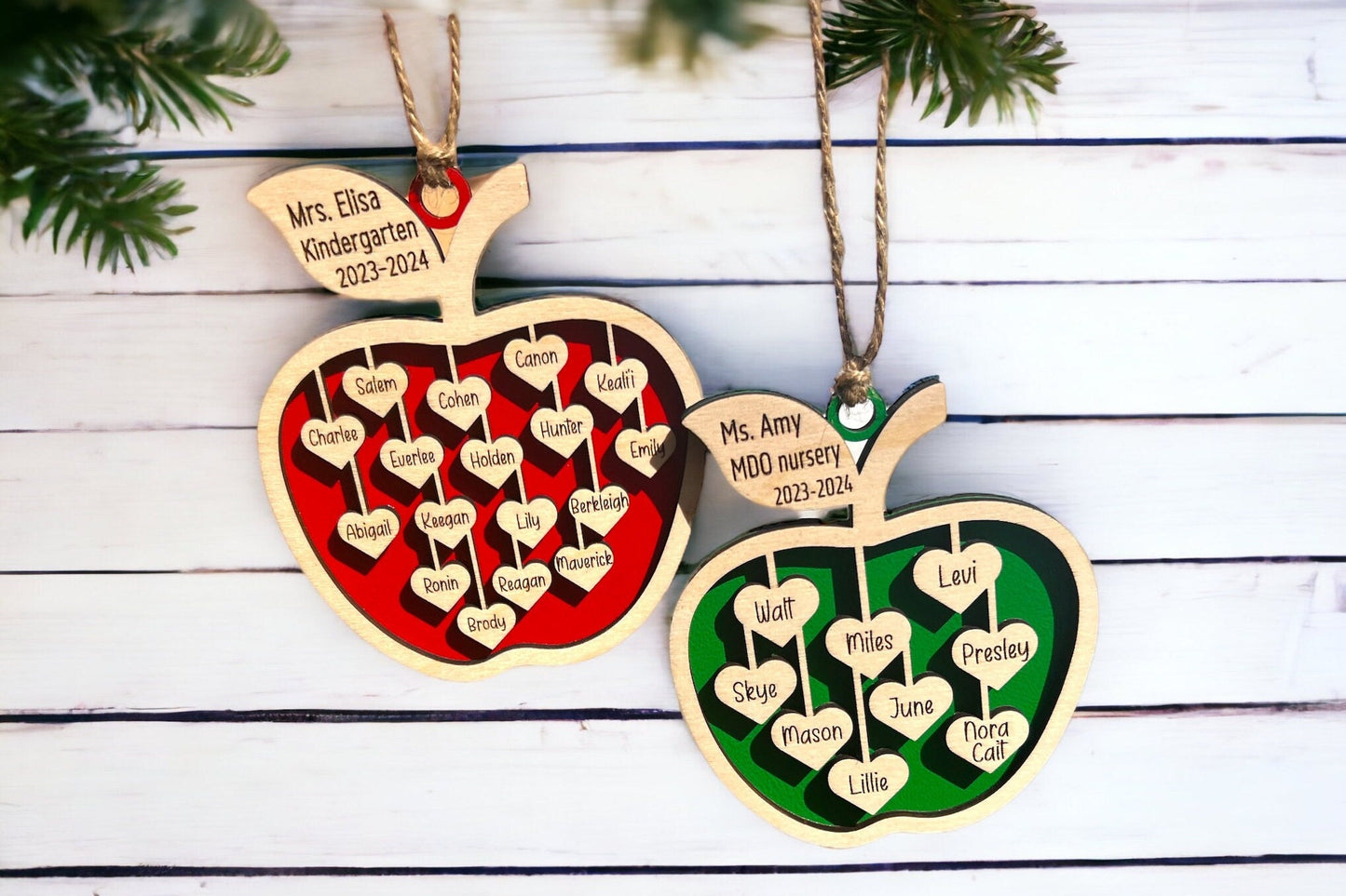 Teacher Appreciation Gift, Ornament for Teacher, Gift from Students,Teacher Christmas Gift, Class List, Unique/End of Year Teacher Gift