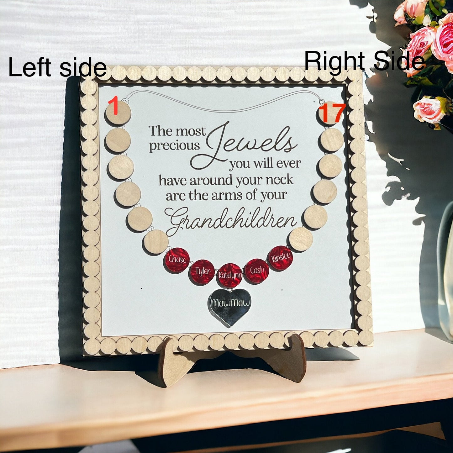 Personalized Mother's Day Sign, Gift for Mom, Gift for Her, Mother's Day, Mom Sign, Necklace Sign, Unique Gift, Grandparent's Gift, Necklace