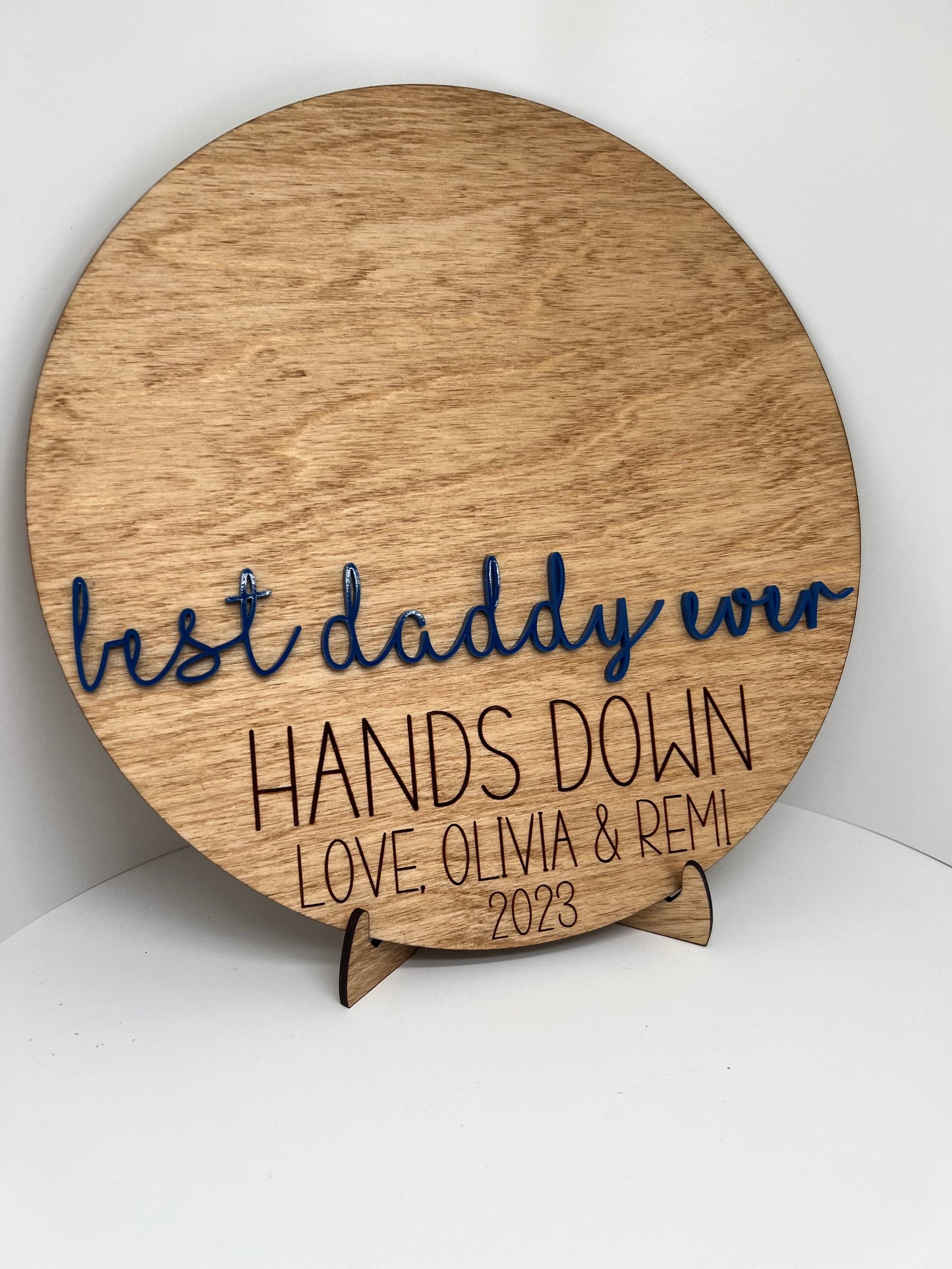 Hands Down Handprint Sign for Dad, Father's Day Gift for Dad, Personalized Handprint Gift for Dad/Grandpa/New Dad, Custom Handprint Sign