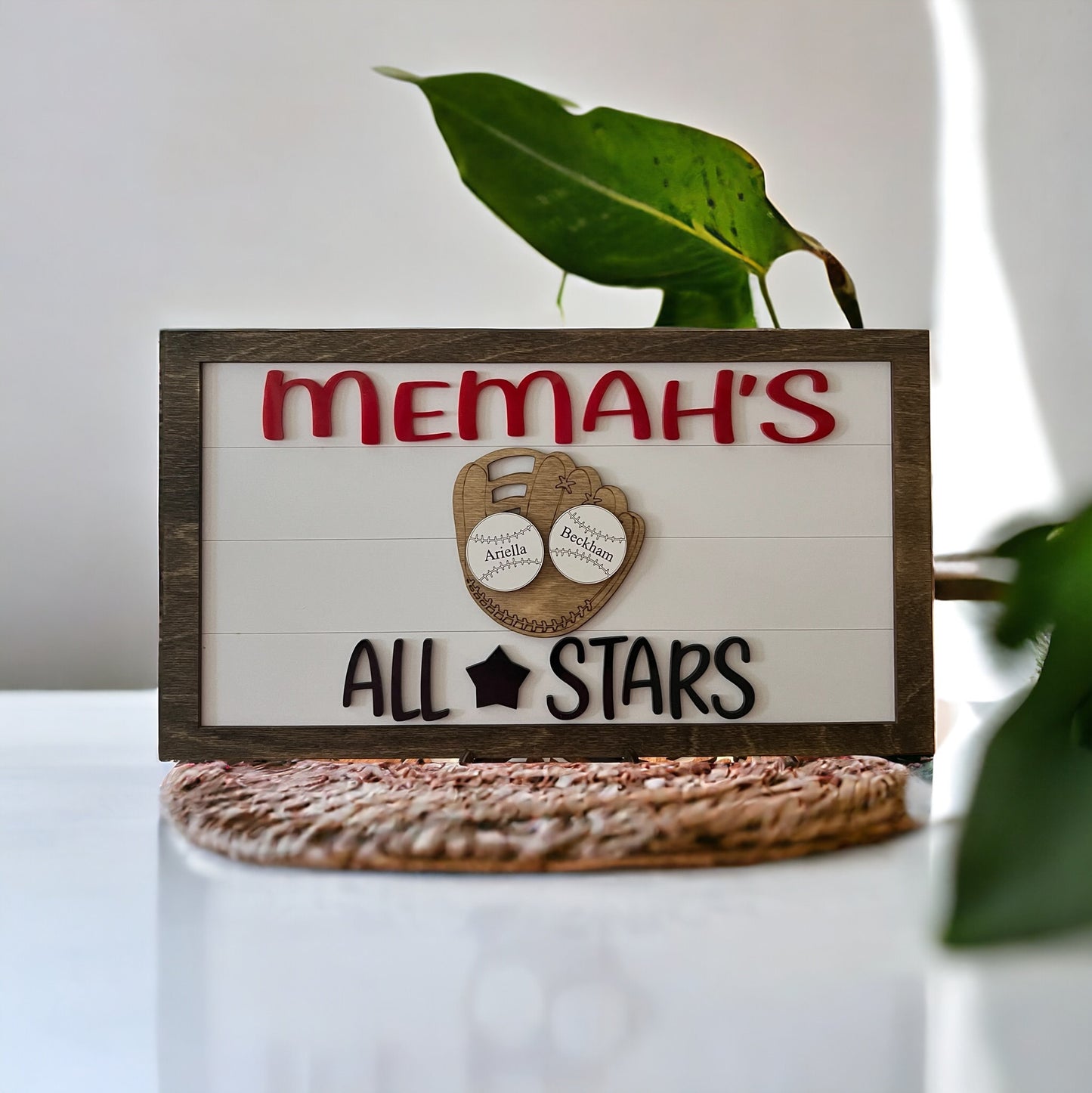 Personalized Baseball Softball Sign, Father's Day 2025, Sports Frame, Gift for Him, Home Run Sign, All Stars Sign, Custom Sports Signs