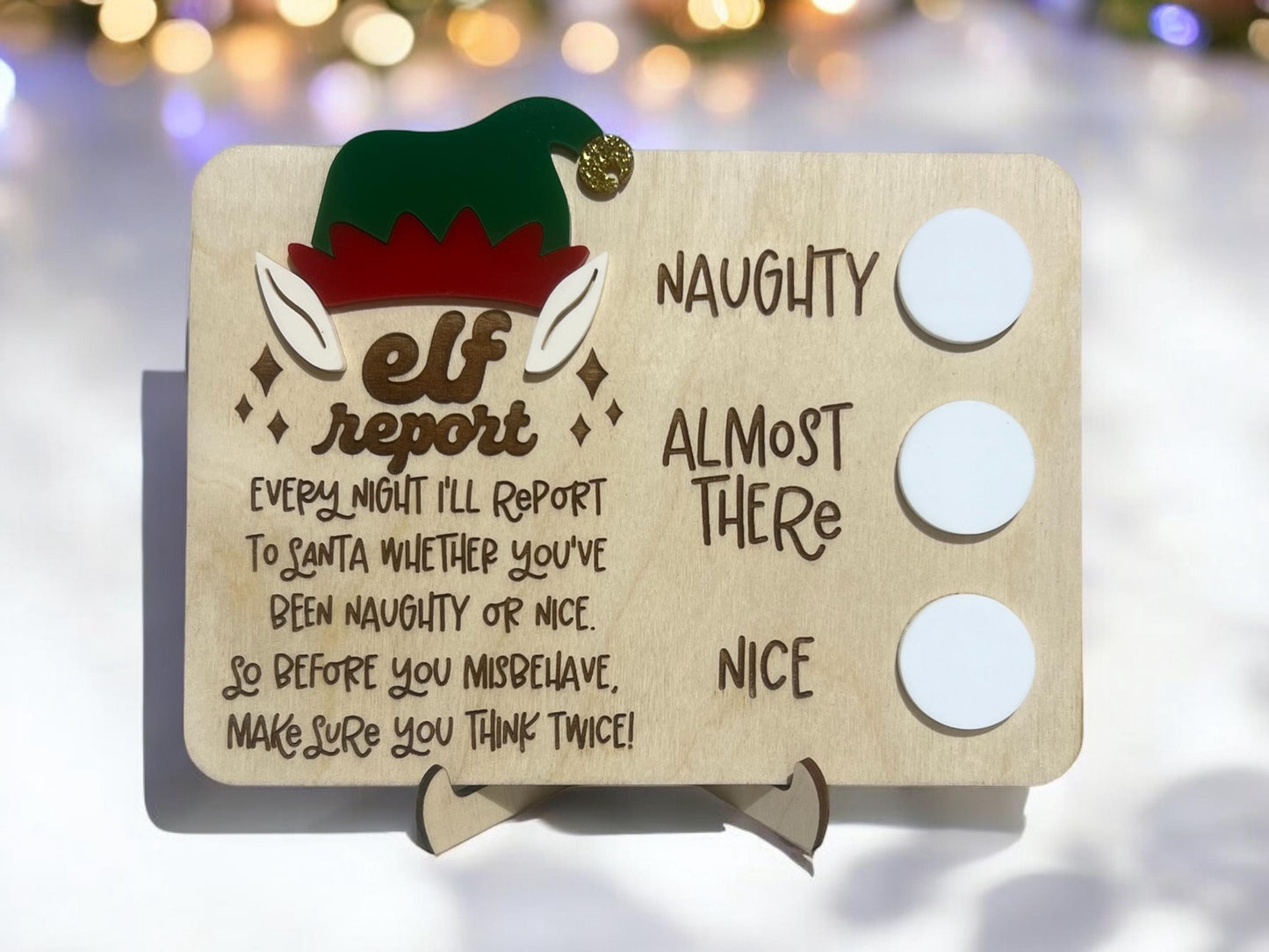 Custom Christmas Elf Report Reward Activity Board, Christmas Elf Magnet Activity Board, Christmas Decor for Kids, Magnet Sign, Elf Meter