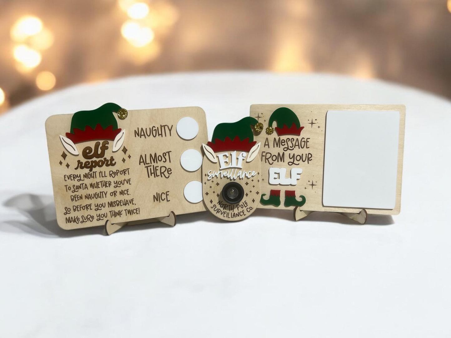 Custom Elf Activity Bundle Props, Elf/Santa Christmas Cam, Naughty or Nice Board, Message from Elf, Personalized Kids Christmas Fun, Decor