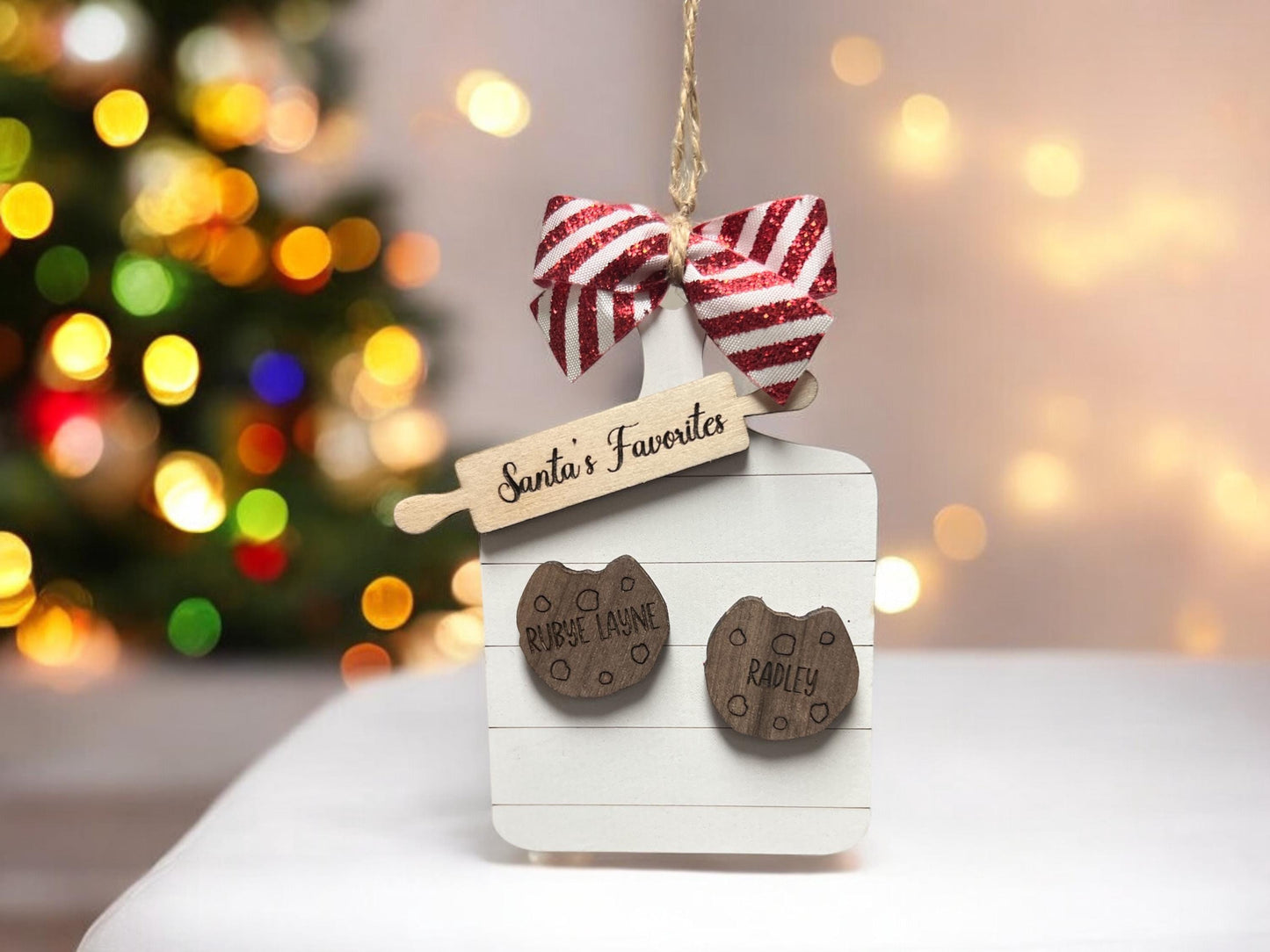 Personalized Family Cookie Ornament, Grandparent Ornament, Pet Ornament, Santa's Favorite Ornament, Gift for Her/Him, 2024 Family Ornament