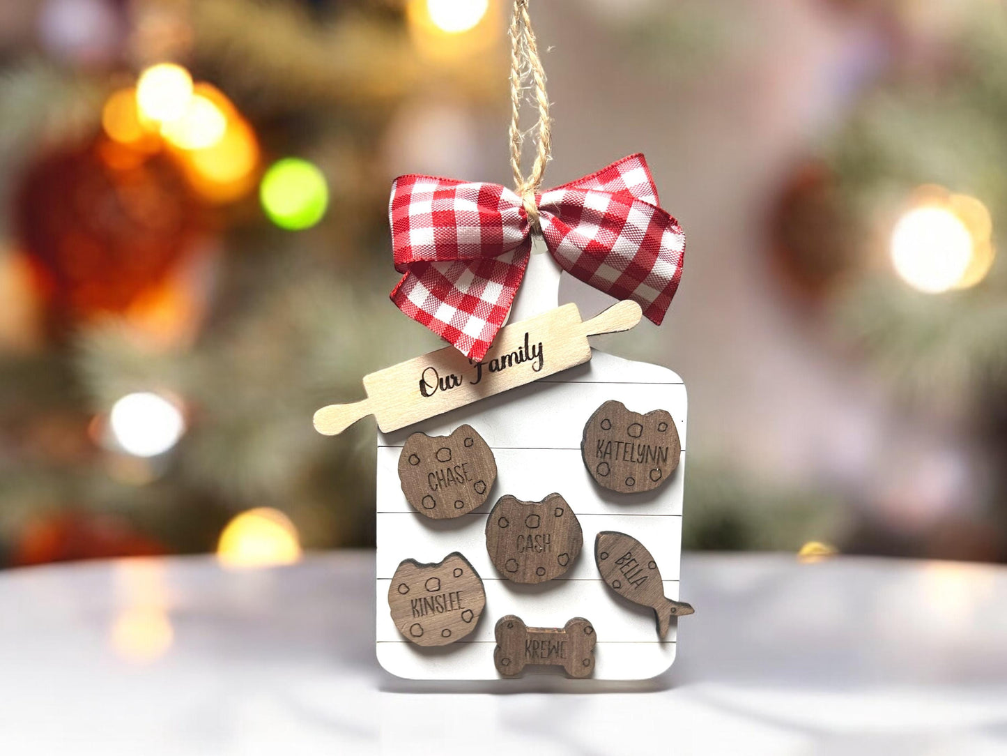 Personalized Family Cookie Ornament, Grandparent Ornament, Pet Ornament, Santa's Favorite Ornament, Gift for Her/Him, 2024 Family Ornament