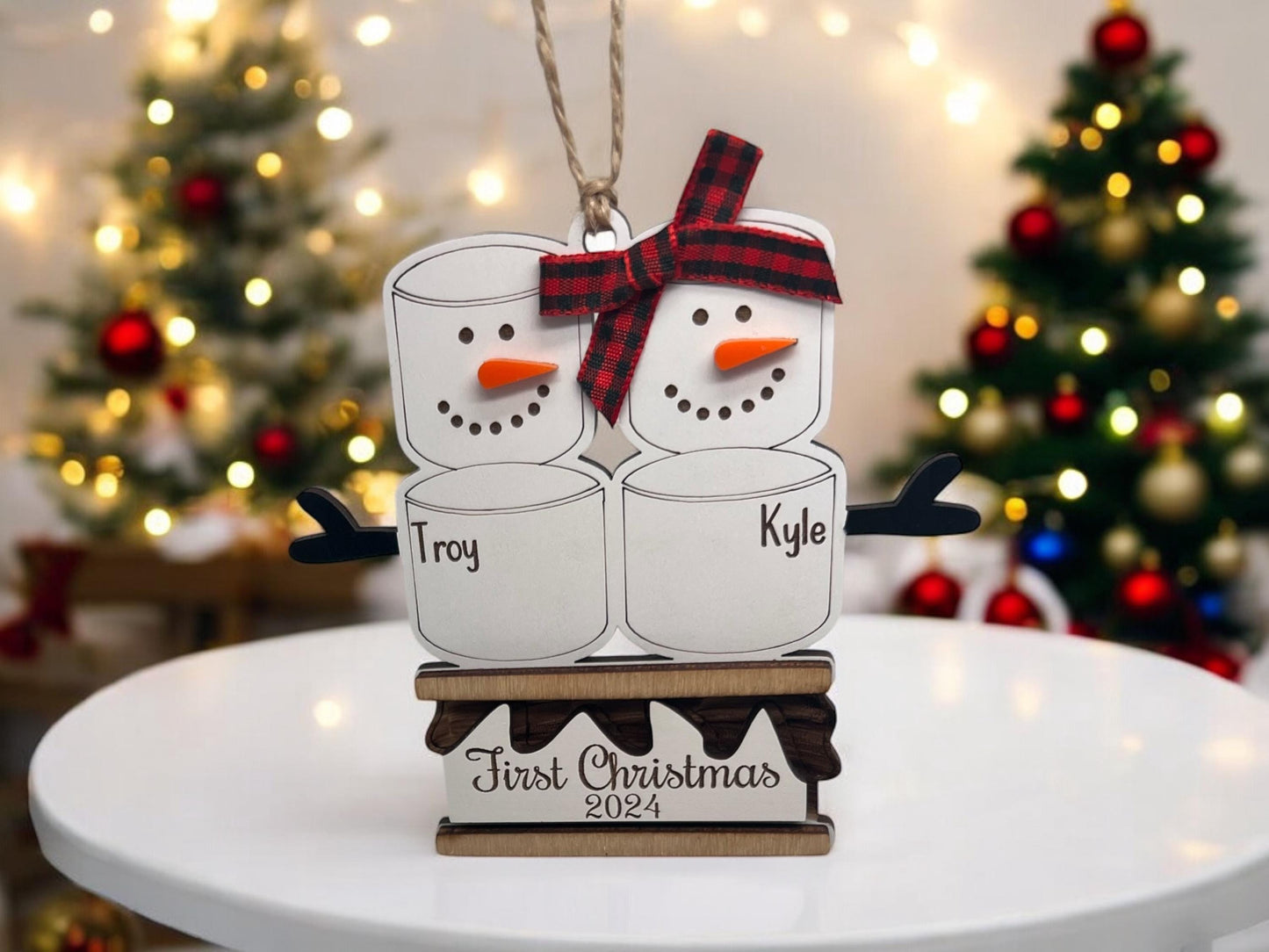 Personalized S'more Family Ornament, Personalized Christmas Ornament, Custom Family Ornament, First Christmas Ornament, Christmas Tree Decor