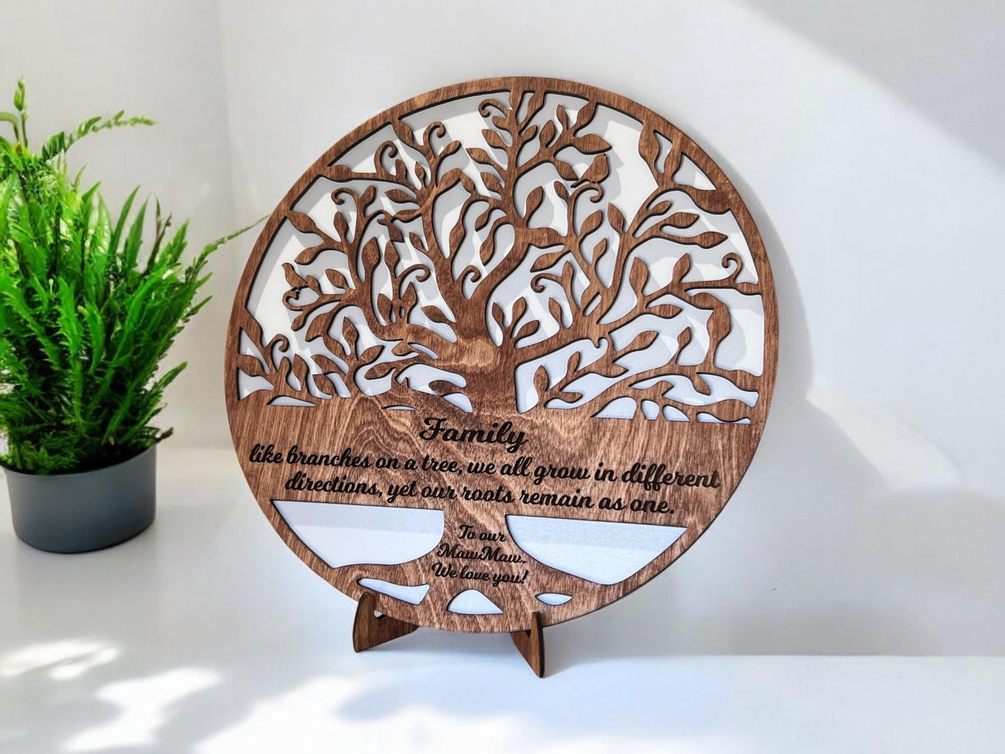 Wooden Family Tree Sign, Gift for Her, Personalized Mother's Day Gift, Mother's Day Gift, Gift for Grandma, Family Tree Sign, Gift for Mom