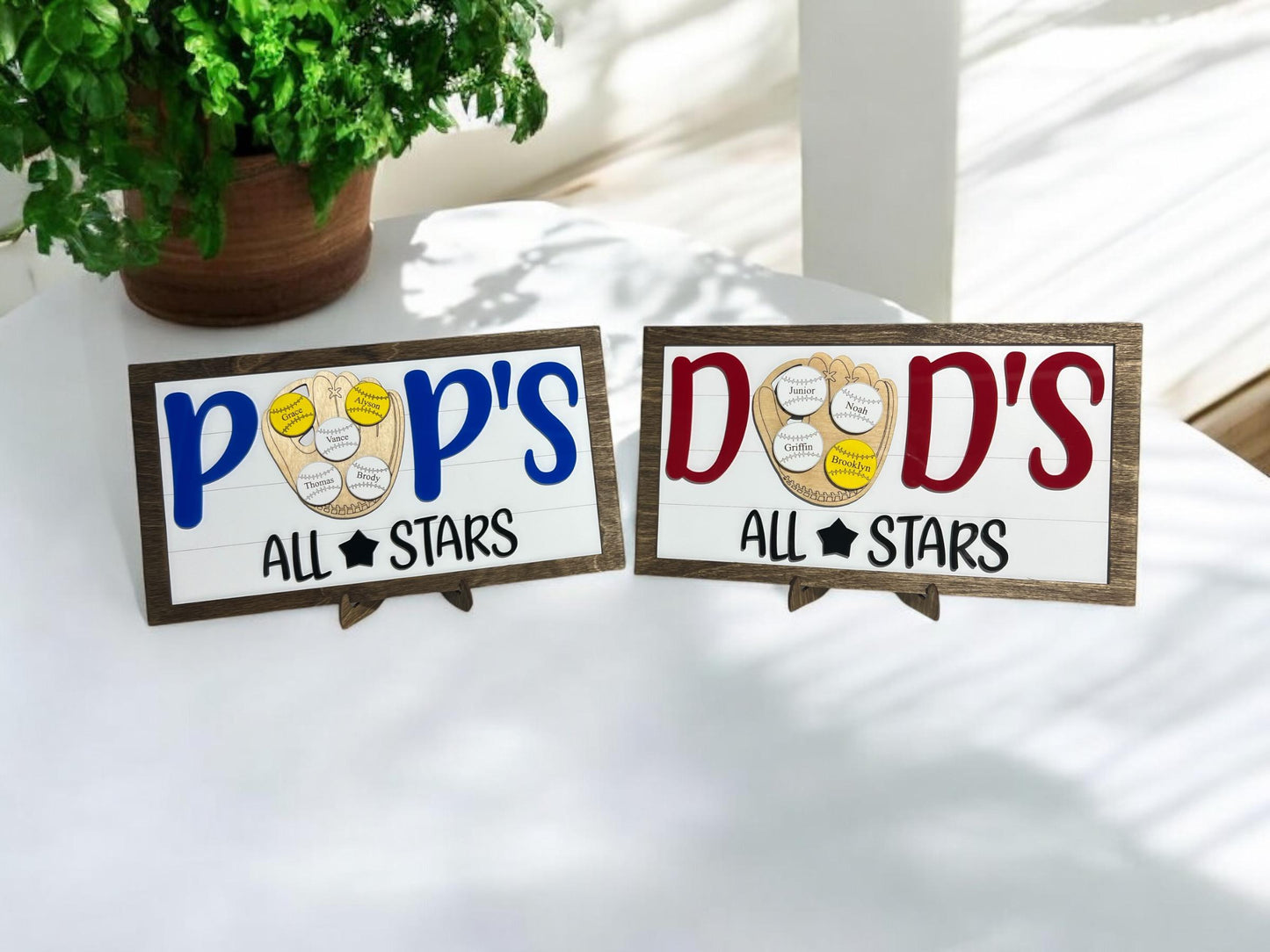 Personalized Baseball Softball Sign, Father's Day 2025, Sports Frame, Gift for Him, Home Run Sign, All Stars Sign, Custom Sports Signs
