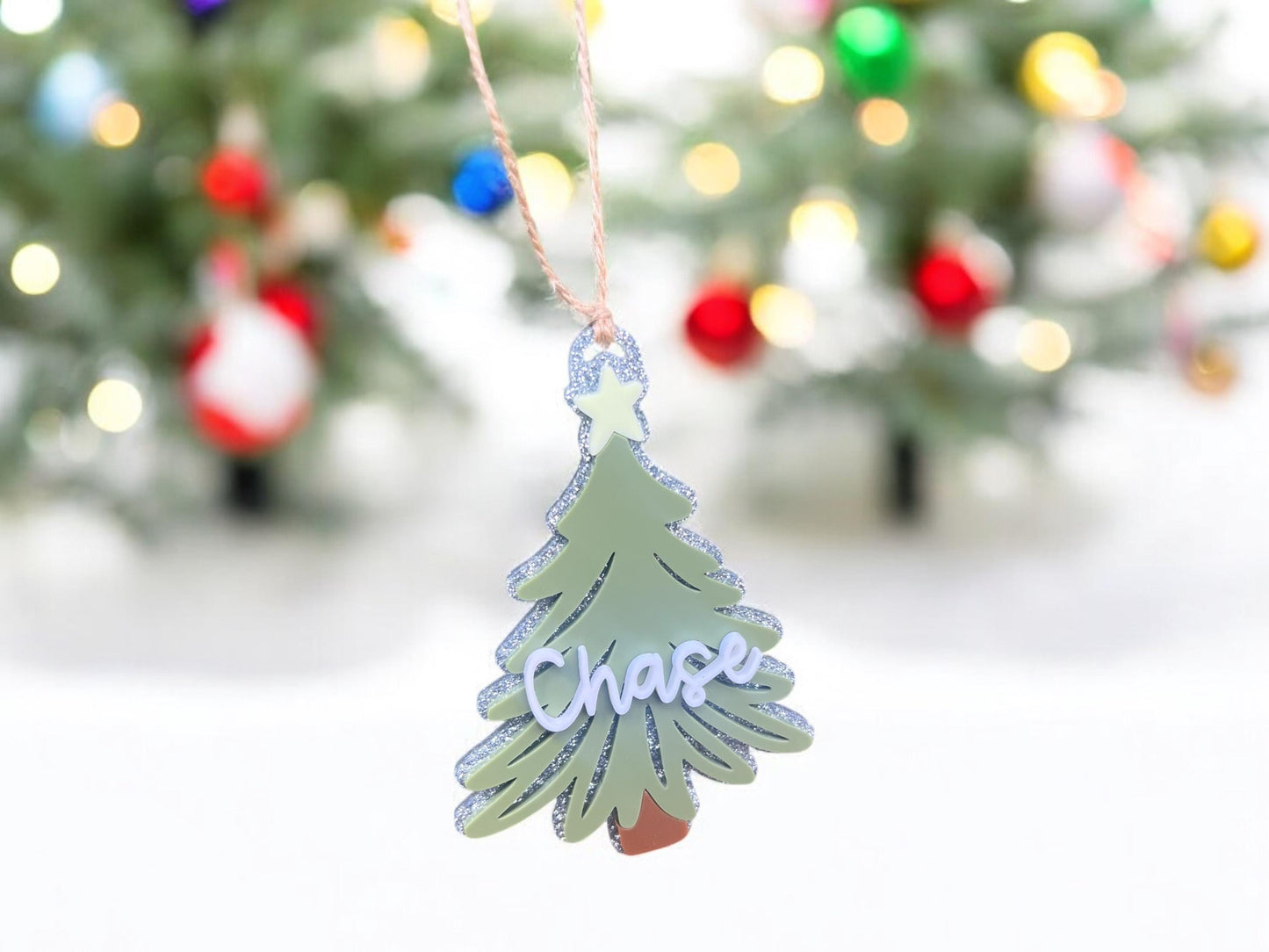 Personalized Christmas Tree Ornament, Name Ornament, Family Ornament, Name Ornament, 2024 Christmas ornament, Keepsake Ornament,Initial Gift