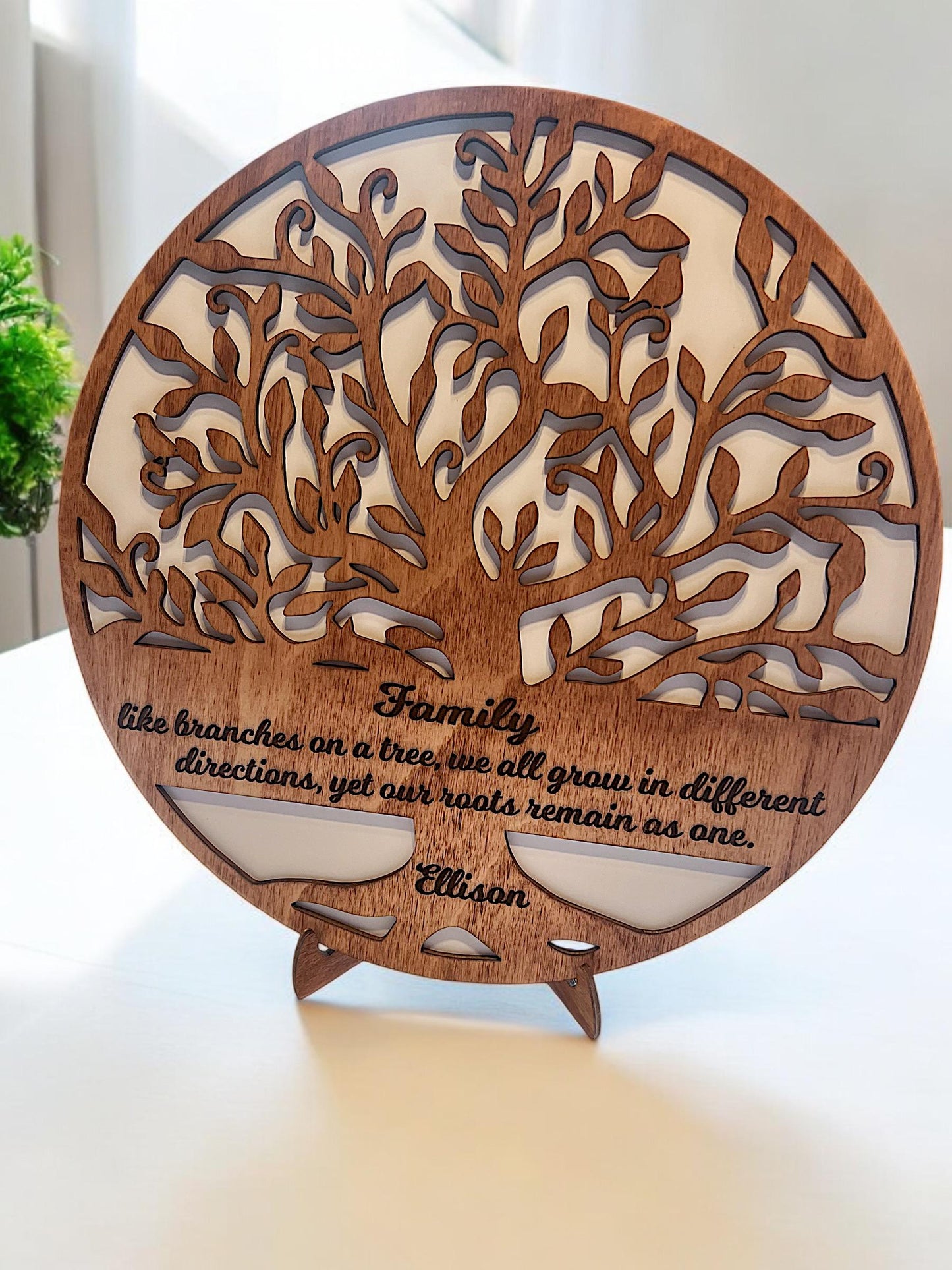 Wooden Family Tree Sign, Gift for Her, Personalized Mother's Day Gift, Mother's Day Gift, Gift for Grandma, Family Tree Sign, Gift for Mom