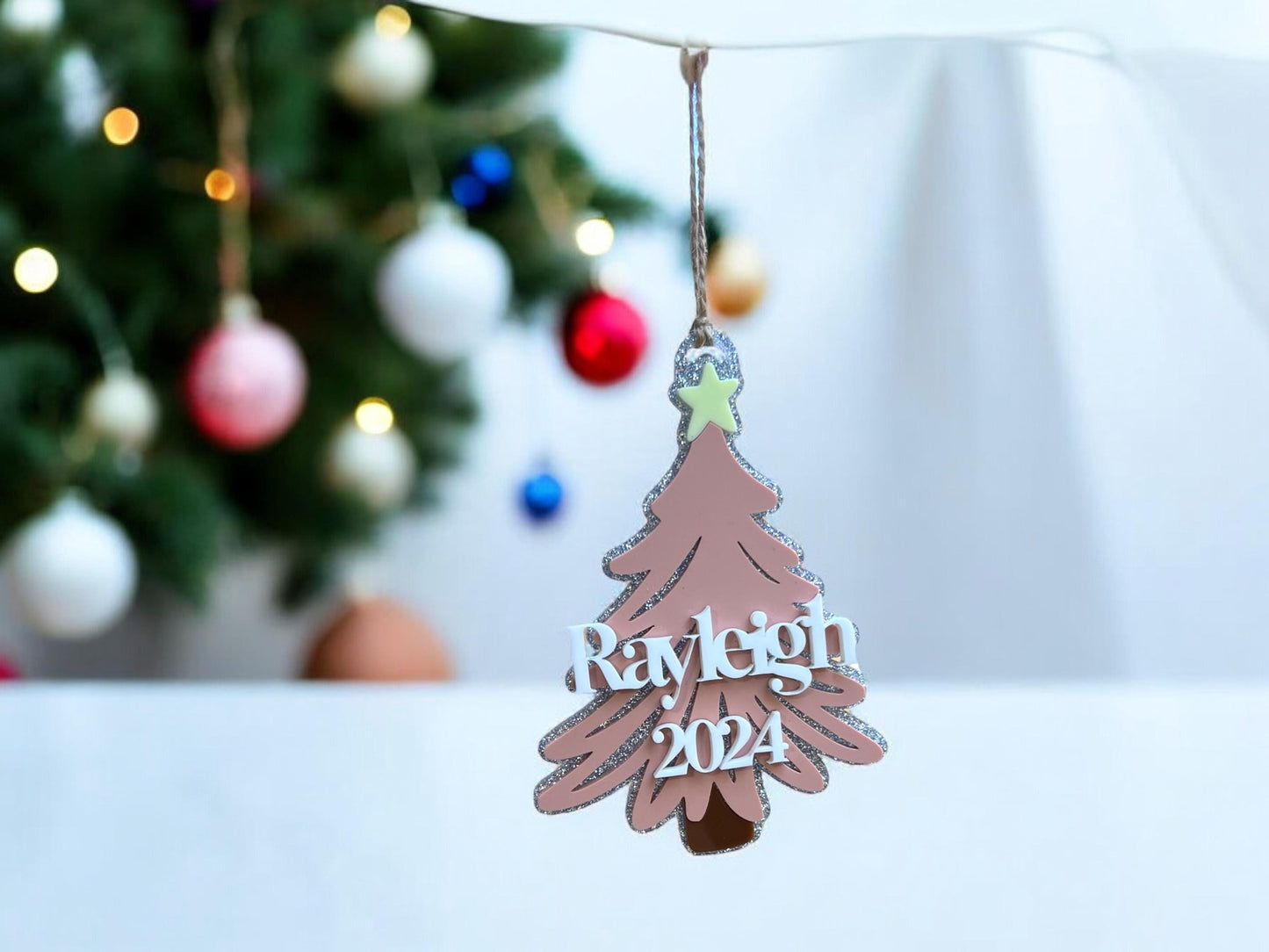 Personalized Christmas Tree Ornament, Name Ornament, Family Ornament, Name Ornament, 2024 Christmas ornament, Keepsake Ornament,Initial Gift
