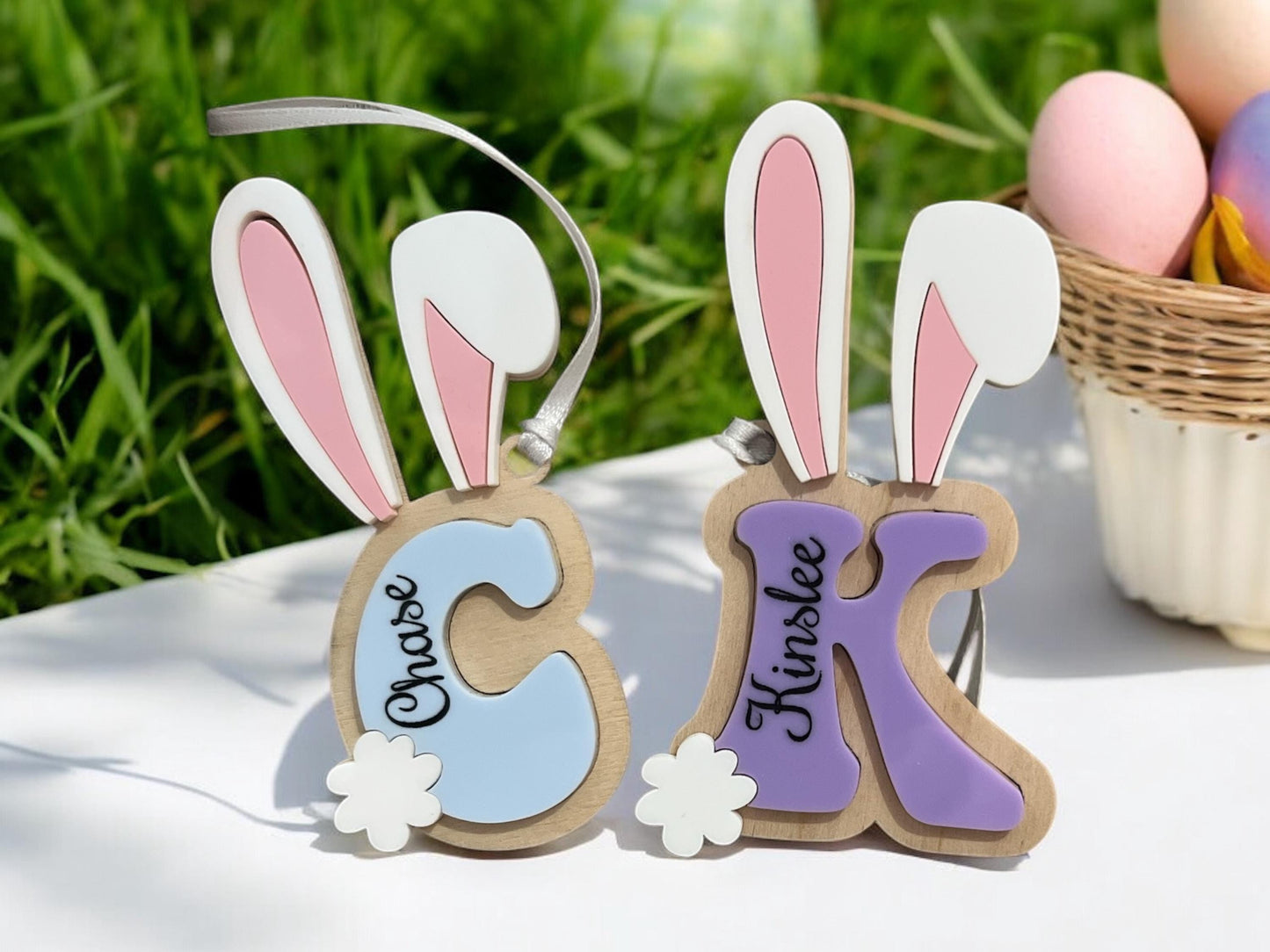 Personalized Easter Basket Tags, Easter Gift Tags, Monogram Name Easter Tag, 2025 Easter, Easter Ideas, 1st Easter, Gift for Her/Him