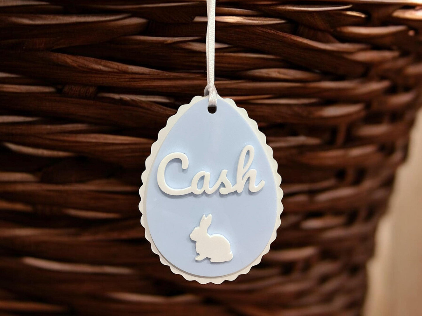 Custom Scalloped Egg Basket Tag, Easter Bunny Gift Tag, Name Easter Tag, Kids Easter Basket Ideas, Gift for Her, Gift for Him, Easter 2025