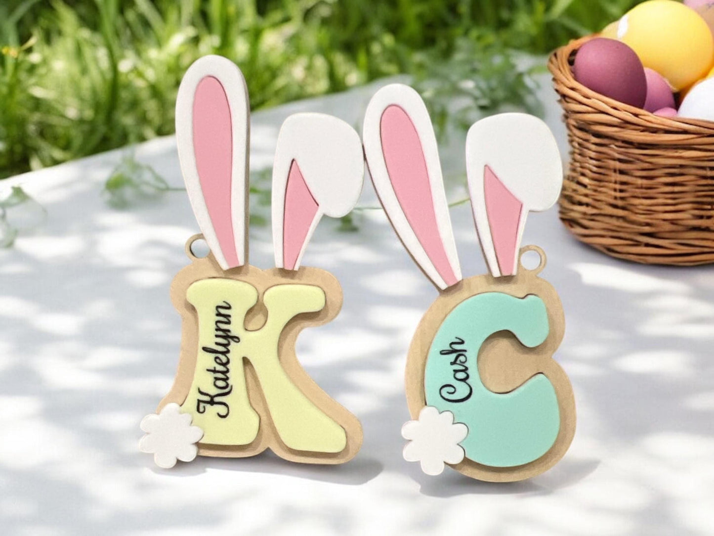 Personalized Easter Basket Tags, Easter Gift Tags, Monogram Name Easter Tag, 2025 Easter, Easter Ideas, 1st Easter, Gift for Her/Him