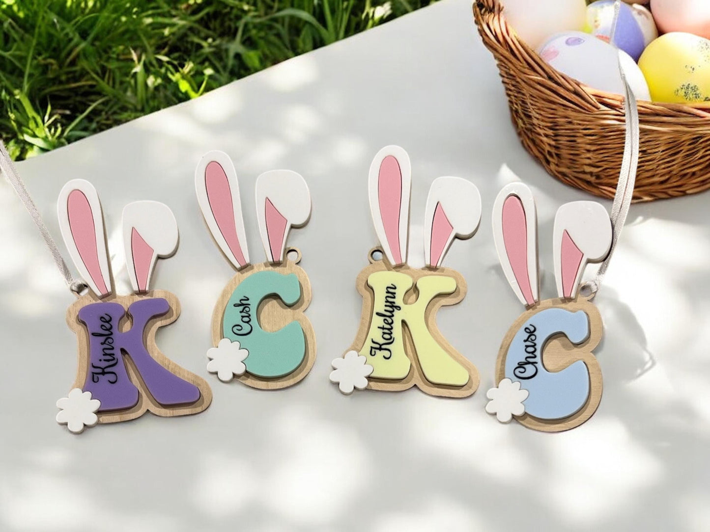 Personalized Easter Basket Tags, Easter Gift Tags, Monogram Name Easter Tag, 2025 Easter, Easter Ideas, 1st Easter, Gift for Her/Him