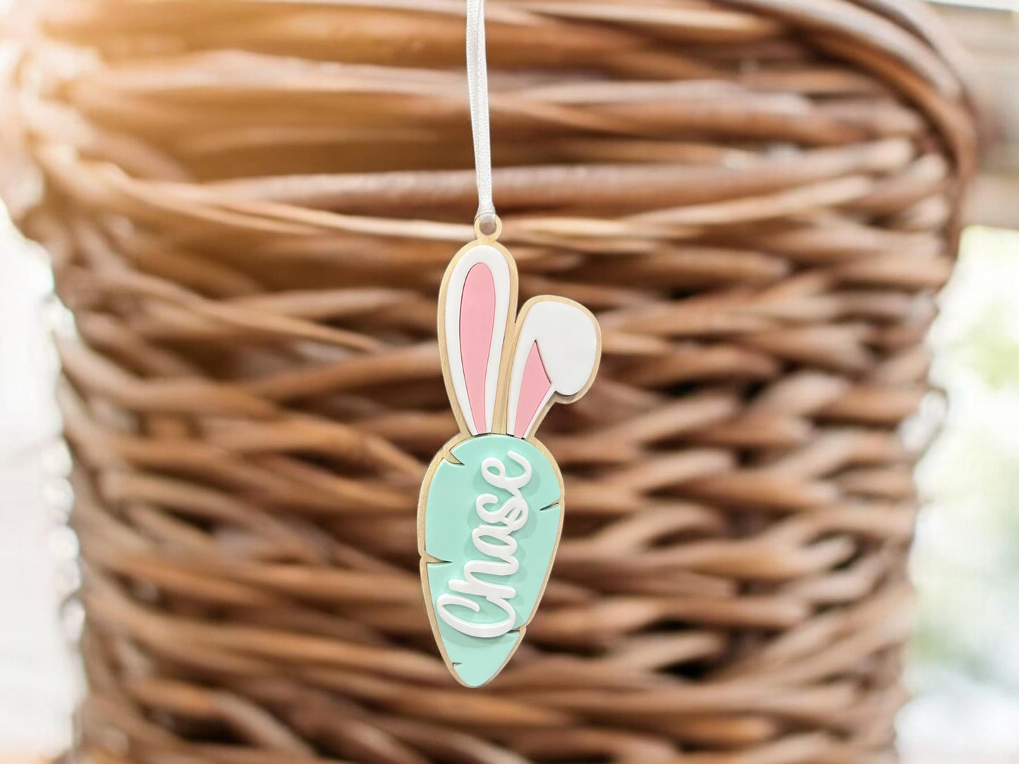 Personalized Easter Basket Gifts, Bunny Gift Tag, Initial Name Tag, Kids Easter Basket Gift Ideas, Easter for Kids, Spring Easter Decor