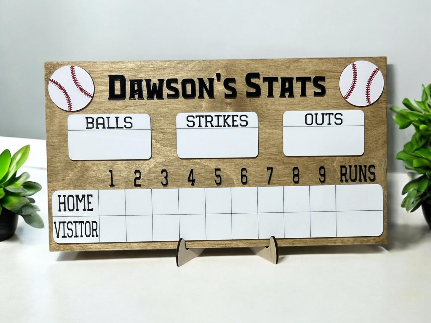 Personalized Baseball Sign, Stat Sign, Baseball Gift, Softball Sign, Coach's Gift, Sports Sign, Nursery Decor, Gift for Him, Gift for Her