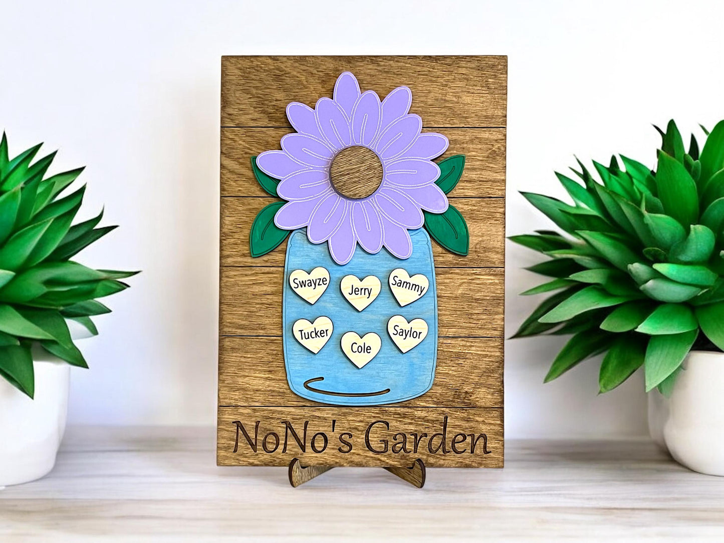 Personalized Flower Gifts for Mom, Gifts for her, Mother's Day 2025r, Sign for mom, Grandparents Gift, Handmade Sign, 1st Mother's Day