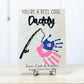 Reel Cool Handprint Sign - Personalized Fishing Father's Day Gift