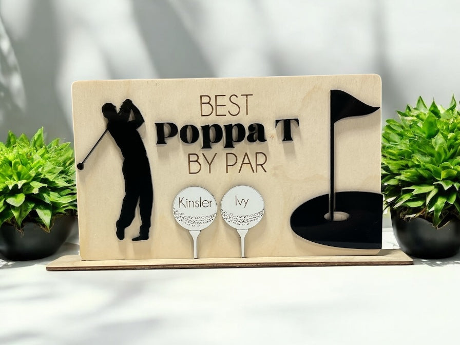 Personalized Golf Ball Par Sign