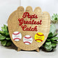 Personalized Baseball Greatest Catch Glove Sign - Custom Father's Day Gift
