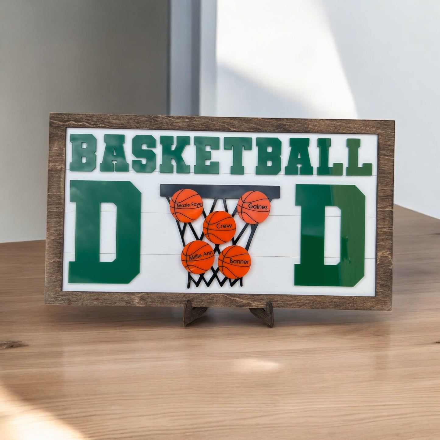 Personalized Basketball Dad Sign - Custom Sports Father's Day Gift