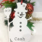 Personalized Snowman Height Ornament, Snowman Ornament, 2023 Ornament, Gift for kids, Custom Height Ornament, Ribbon Christmas Ornament kids